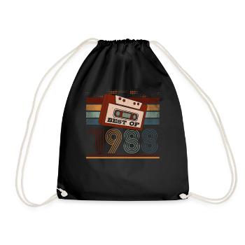 Best Of 1988 | Birthday Shirt | Birthday - Drawstring Bag - black - Front