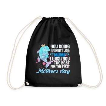 Vous faites un excellent travail Momi | Cadeau de la fête des Mères | - Sac de sport léger - noir - Devant