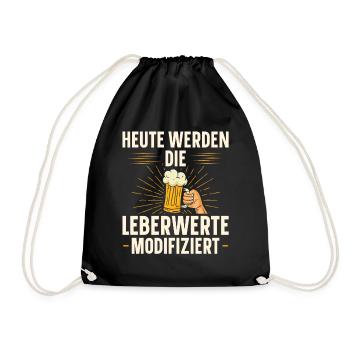 HEUTE WERDEN DIE LEBERWERTE MODIFIZIERT Bier - Turnbeutel - Schwarz - Vorne