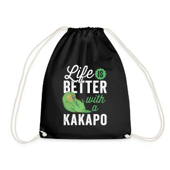 Kakapo all better with flightless Kakapo - Drawstring Bag - black - Front