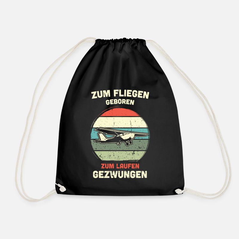 Modellflugzeug Modellflieger Modellbau Flugzeug - Turnbeutel - Schwarz