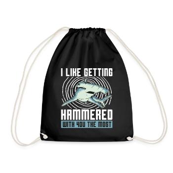 Marine Biology I Like Getting Hammered Underwater - Drawstring Bag - black - Front