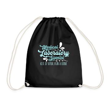 Lab Technician Medical Laboratory Loves Healthcare - Drawstring Bag - black - Front