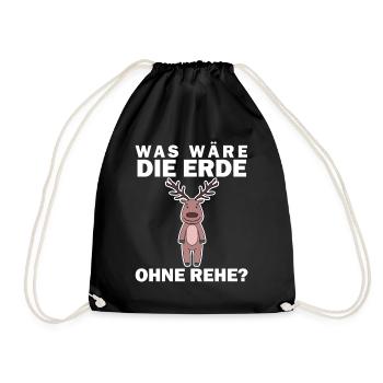Tierschutz Tierschützer Umweltschutz Reh - Turnbeutel - Schwarz - Vorne
