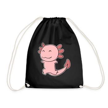 Motif Axolotl - Sac de sport léger - noir - Devant