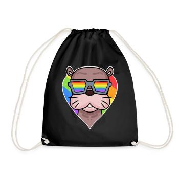 Lion de mer regenobogen - Sac de sport léger - noir - Devant