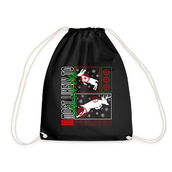 Chemise de Noël, la plus susceptible de tirer sur les rennes - Sac de sport léger - noir - Devant