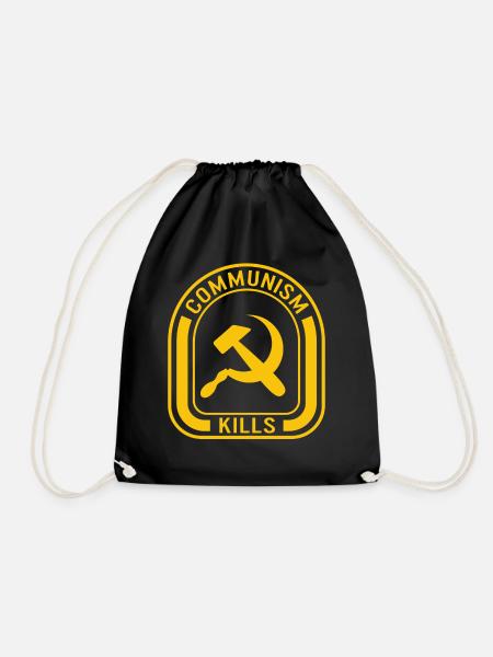 Kommunistisches Hemd, Kommunismus tötet Tee, Pro-Labor - Turnbeutel - Schwarz