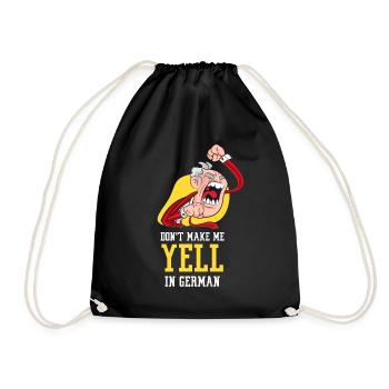 Ne me forcez pas à crier la voix allemande - Sac de sport léger - noir - Devant