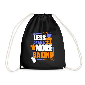 Moins de drame Plus de pâtisserie Baker Dictons Hobby - Sac de sport léger - noir - Devant