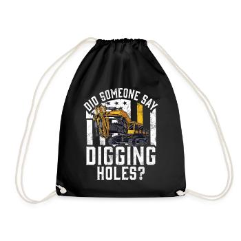 Drôles d’ouvriers de la construction et de conducteurs d’excavatrices de chantier - Sac de sport léger - noir - Devant