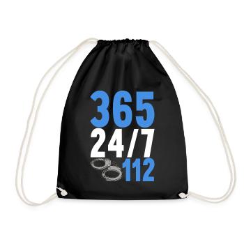 Police Policeman - Drawstring Bag - black - Front