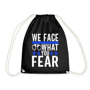Police Policeman - Drawstring Bag - black - Front