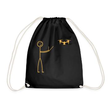Drôle de pilote de drone - Quadcopter Drone Pilot Stick F - Sac de sport léger - noir - Devant