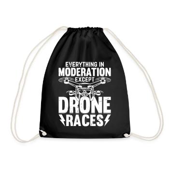 Tout avec modération sauf les courses de drones - Dron - Sac de sport léger - noir - Devant