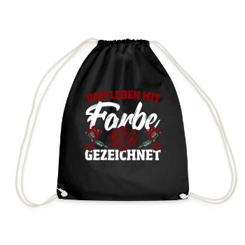 Vom Leben Mit Farbe Gezeichnet Tattoo-themed - Turnbeutel - Schwarz - Vorne
