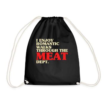 J’aime les promenades romantiques à travers le département de la viande - Sac de sport léger - noir - Devant