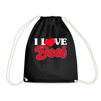 J’adore le bœuf - Sac de sport léger - noir - Devant