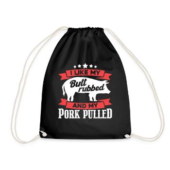 J’aime mes fesses frottées et mon porc tiré - Sac de sport léger - noir - Devant