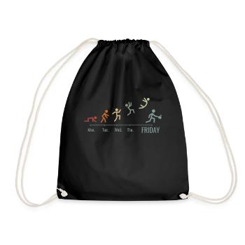 Pickleball Pickleball Balls Vintage Weekend - Drawstring Bag - black - Front