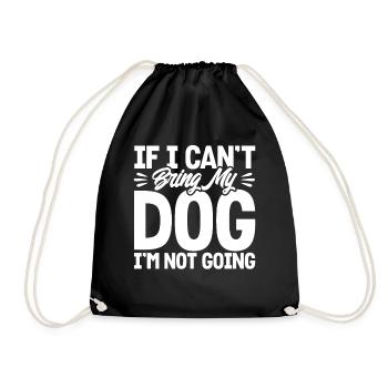 Si je ne peux pas amener mon chien, je n’y vais pas - Sac de sport léger - noir - Devant