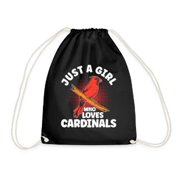 Just A Girl Who Loves Cardinals - Turnbeutel - Schwarz - Vorne