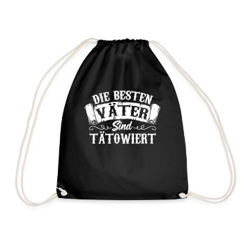 Die Besten Vater Sind Tatowiert Tattoo-themed - Turnbeutel - Schwarz - Vorne