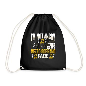 Mezzo-soprano singing voice - Drawstring Bag - black - Front