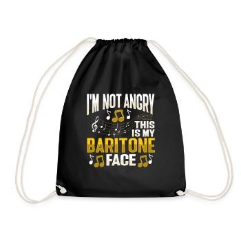 Baritone singing voice - Drawstring Bag - black - Front