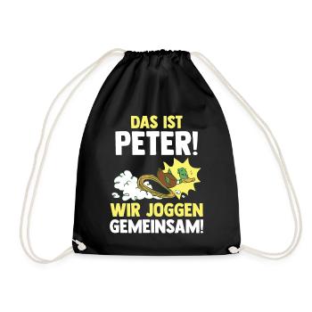 Das Ist Gerda Wir Joggen Gemeinsam Ente - Turnbeutel - Schwarz - Vorne