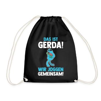 C’est Gerda nous courons ensemble Paresseux - Sac de sport léger - noir - Devant