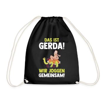 C’est Gerda nous courons ensemble Paresseux - Sac de sport léger - noir - Devant