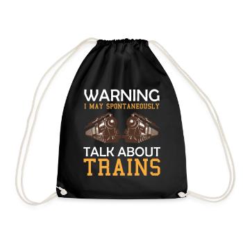 Train disant avertissement je peux spontanément parler abou - Sac de sport léger - noir - Devant