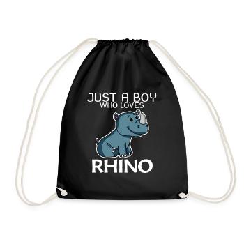 Rhino Nashorn - Turnbeutel - Schwarz - Vorne