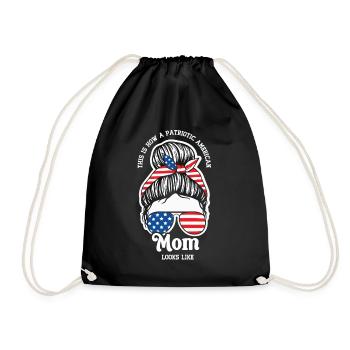 Voici à quoi ressemble une mère américaine patriotique aux États-Unis - Sac de sport léger - noir - Devant