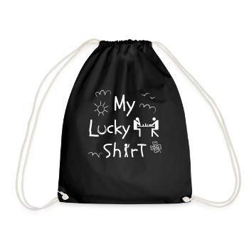Chess player chessboard chess game - Drawstring Bag - black - Front