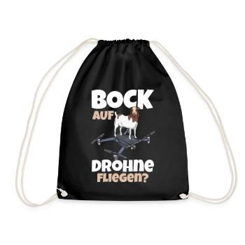 Drone Lustiger Drohnenpilot - Bock auf Drohne flie - Turnbeutel - Schwarz - Vorne