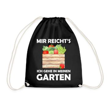 Garten Lustiger Spruch Hobbygärtner Geschenkidee - Turnbeutel - Schwarz - Vorne