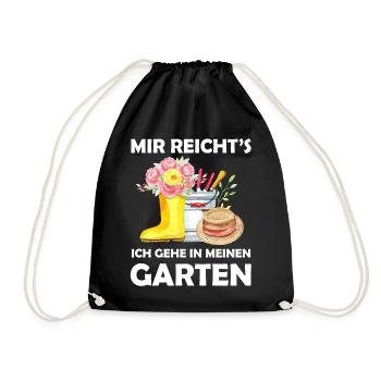 Garten Lustiger Spruch Hobbygärtner Geschenkidee - Turnbeutel - Schwarz - Vorne