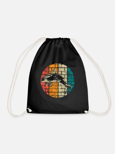 Orca Whale vintage - Sac de sport léger - noir