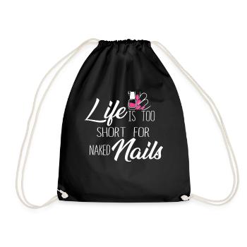 La vie est trop courte pour la technologie des ongles nue - Sac de sport léger - noir - Devant