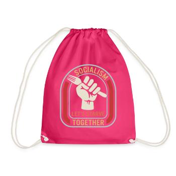 Chemise socialiste, Starve Together Fork drôle - Sac de sport léger - fuchsia - Devant