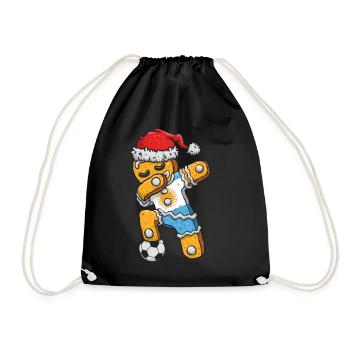 Weihnachtstrikot, Soccer Boy Trikot Dabbing - Turnbeutel - Schwarz - Vorne
