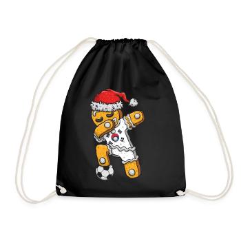 Weihnachtstrikot, Soccer Boy Trikot Dabbing - Turnbeutel - Schwarz - Vorne