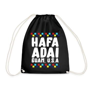 Weihnachtsshirt, Hafa Adai Guam USA Hallo Tee, - Turnbeutel - Schwarz - Vorne