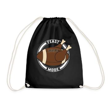 Maillot de Thanksgiving, mode festin Turquie Football - Sac de sport léger - noir - Devant
