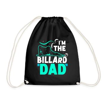Je suis le billard Billard-Papa Billard Pool - Sac de sport léger - noir - Devant