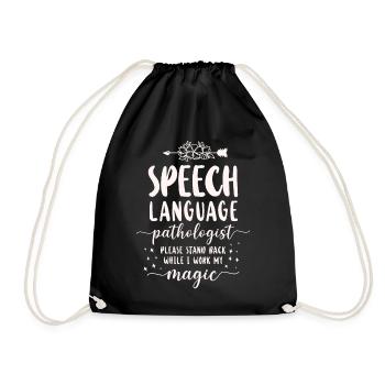 Speech Therapist Therapy Assistant - Drawstring Bag - black - Front