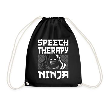 Speech Therapist Therapy Assistant - Drawstring Bag - black - Front