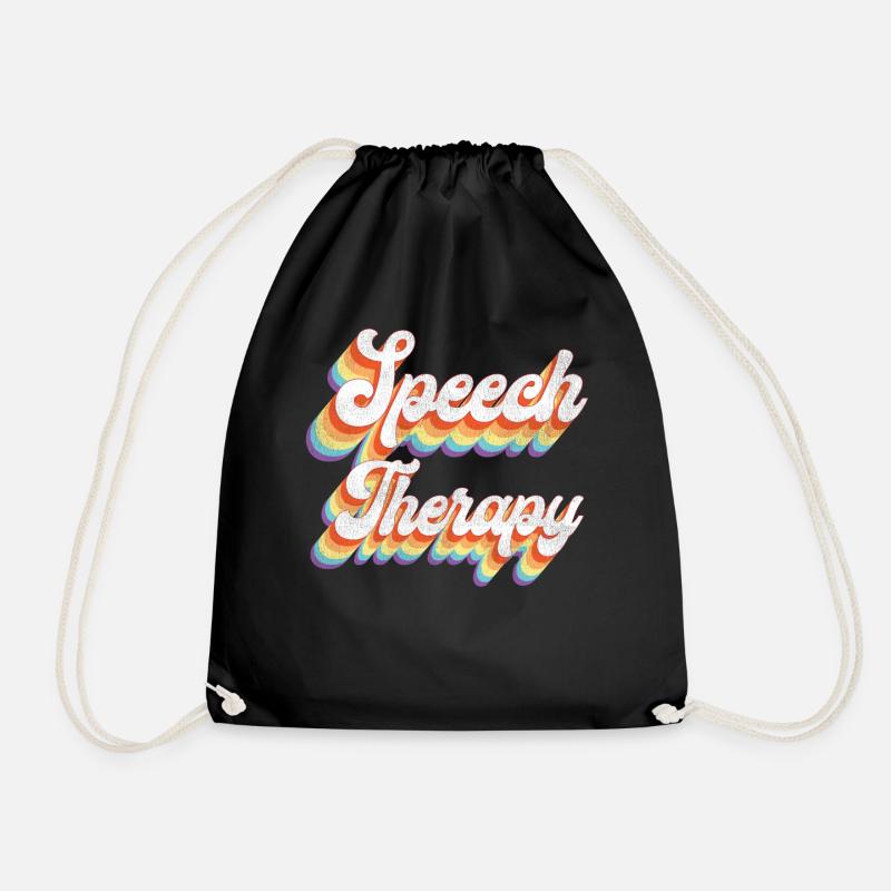Speech Therapist Therapy Assistant - Turnbeutel - Schwarz
